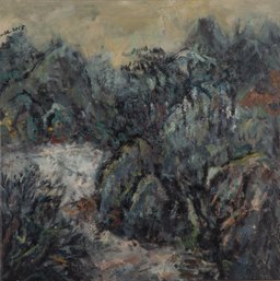 Impressionist Original Oil Painting 'Plants Landscape'