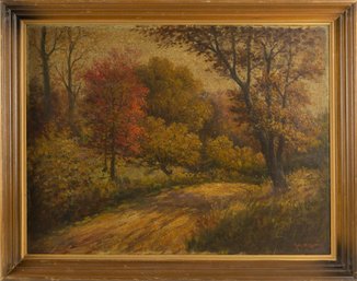 Signed Guy Carleton Wiggins  Landscape Oil On Board