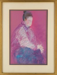 Mary Stevenson Cassatt (American, 1884 - 1926) Portrait Pastel
