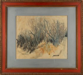 Signed John Henry Twachtman  Landscape Mixed Media