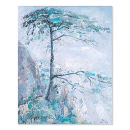 Large Post Impressionist Oil 'Pine Tree'