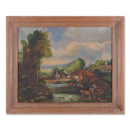 Vintage Tradtional Original Oil 'Country Landscape'