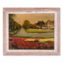 Early 20th Century French Post-Impressionist Oil 'Flower Bed'