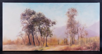 Fine Art Original Oil Painting By Artist Jianping Chen 'Trees 13'