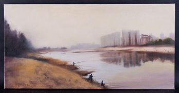 Fine Art Original Oil Painting By Artist Jianping Chen 'Trees 17'