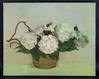 'Flower Basket' Original Oil Painting By Artist Dongxing Huang