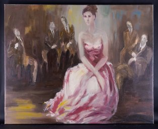 Fine Art Original Oil Painting By Artist Zhi Yu 'Lady Portrait'