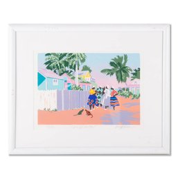 Limited Edition Island/African Lithograph On Paper