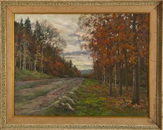 Signed Enneking Landscape Oil On Board