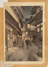 Ukiyo E Woodblock Print Nisaburo Ito (Japanese, 1910 - 1988)'The Inns At Arima Hot-Spring'