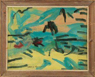 Signed Alfred (lLippitz) Leslie  Abstract Oil On Canvas