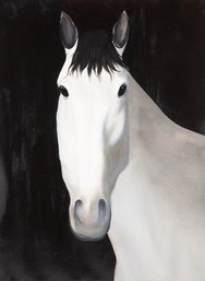 Expressionist Original Oil On Canvas 'White Horse'