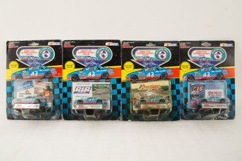 4 Vintage Racing Champions NASCAR Blue Car Toys