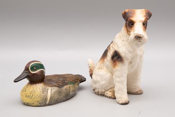 Two Animal Sculpture Decor ( Duck - Scott Prod INC Bottle Opener)