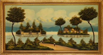 Landscape Oil On Canvas Bimrling'Island Style'