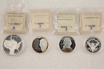 Set Of 4 Collectable American Mint Coins I