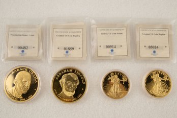 Set Of 4 Collectable American Mint Coins II