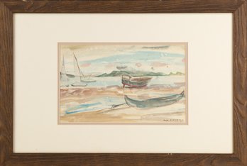 Waterscape Watercolor Signed Jane Peterson