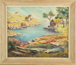 Landscape Oil On Canvas Signed John F. Carlson (1874-1945)