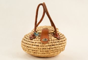 Round Wicker Bag