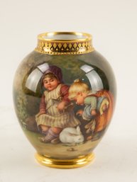 Royal Vienna Porcelain Vase With Painting On Body. Code 11201