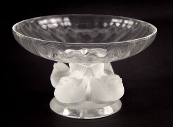 Lalique Crystal Compote Nogent Bowl