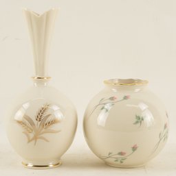 Lenox Rose Manor Hand Decorated With 24-K Gold Procleain Vase