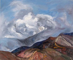 Yunyan Gu Landscape Original Oil Painting 'Mountain And Cloud'