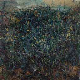 Shuen Wang Abstract Original Oil Painting 'Plant Dancing'