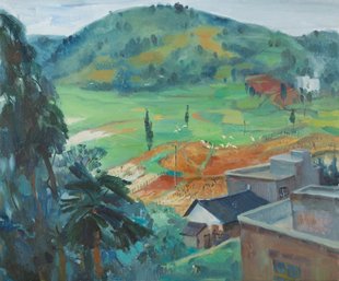 Impressionist Original Oil On Canvas 'Landscape Sketch'