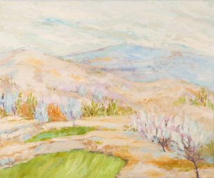 Impressionist Original Oil On Canvas 'Mountains'