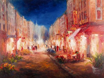 Lin Hongdan Impressionist Original Oil Painting 'Night 3'