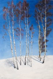 Impressionist Original Oil On Canvas 'Nature- Snow'