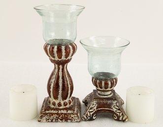 Southern Living Vintage Candle Holders Made In Philippines (Candle Included)