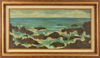 Signed William Frederic Ritschel Waterscape Oil On Canvas