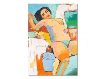 Figurative Original Oil Painting 'Nude Female'