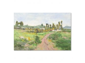 Original Impressionist Oil On Canvas 'Pathway'