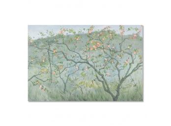 Floral Original Oil On Canvas 'Peach Blossom'