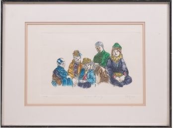 Vintage Cartoon Print 92/400 On On Paper 'Kids'