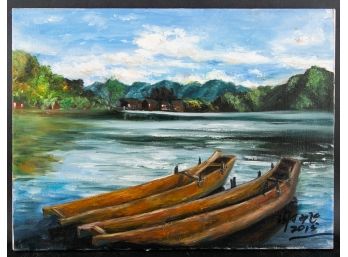 Original Impressionist Oil Painting By Artist Shaofei Xie 'Summer Wind 1'