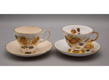 Set Of Two Hammersley & Co. Teacups With Saucers, Made In England. Bone China 30214