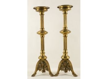 Pair Of Metal Candlestick