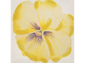 Still Life Print 'Blooming Yellow Pansy'
