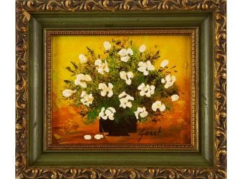 Gerst Still Life Oil On Board 'White Floral Delight'