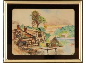 Landscape Watercolor 'Resting Place'