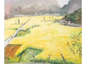 Original Impressionist Oil Painting 'Yellow'