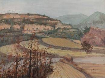Muzhou Yu Impressionist Original Oil On Canvas 'Loess Love 2'