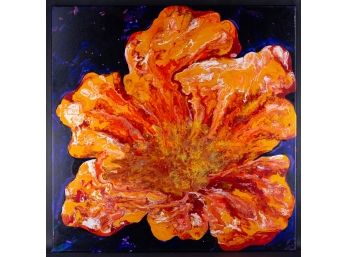 Fine Art Modernist Original Oil Painting 'Flower 2'