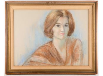 Portrait Color Pencil 'Woman With Short Hair'