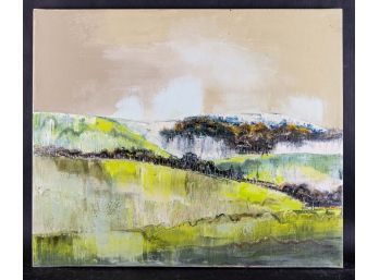 Fine Art Abstract Original Oil Painting 'Mountain Landscape'
